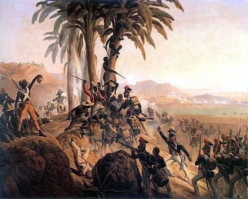 La Bataille de Saint-Domingue, huile sur toile de Janvier Suchodolski, 1845, Musée de l'Armée polonaise, Varsovie. - Wikipédia