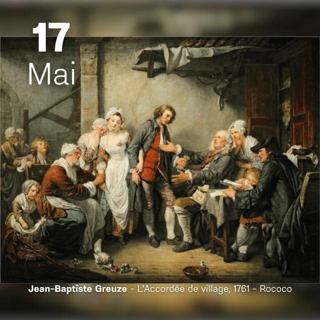 Jean-Baptiste Greuze - L'accordée de village 1761