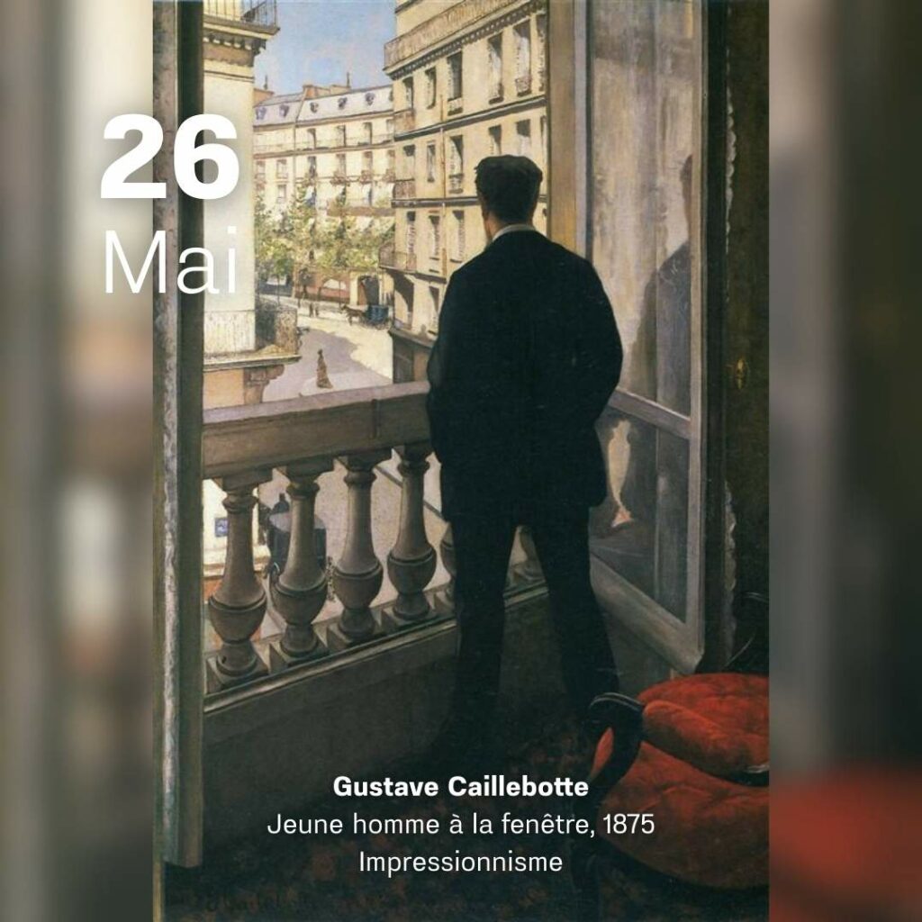 Gustave Caillebotte - Jeune homme à la fenêtre 1875
