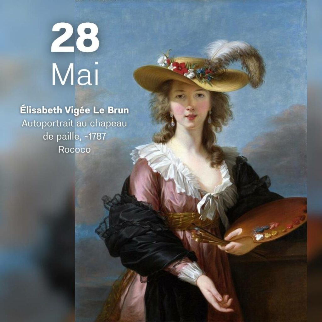 Elisabeth Vigée Le Brun - Autoportrait au chapeau de paille 1787