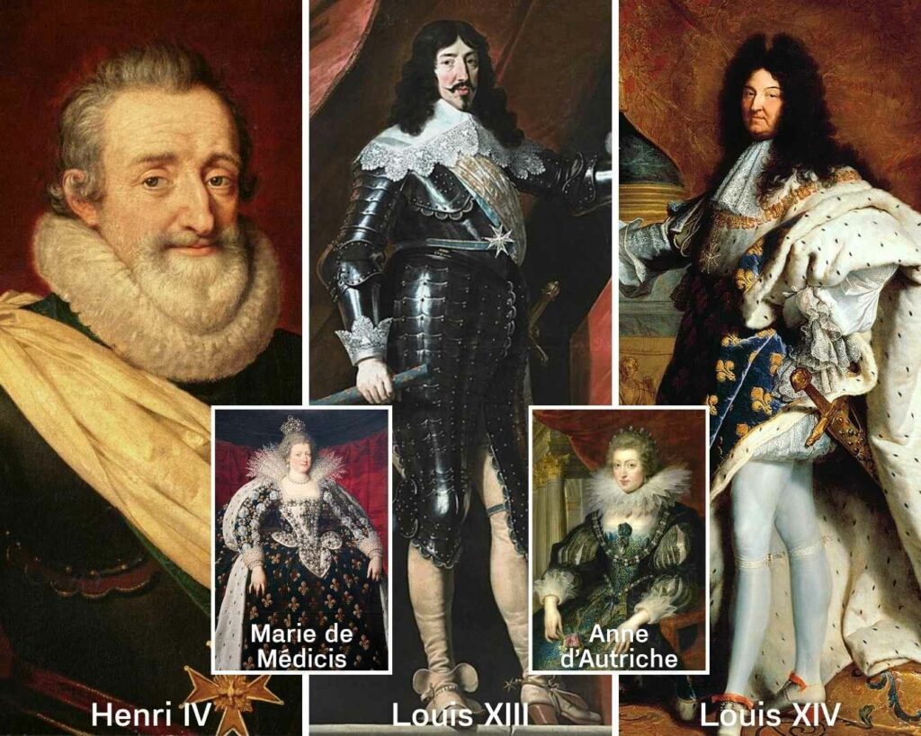 Henri IV - Louis XIII - Louis XIV