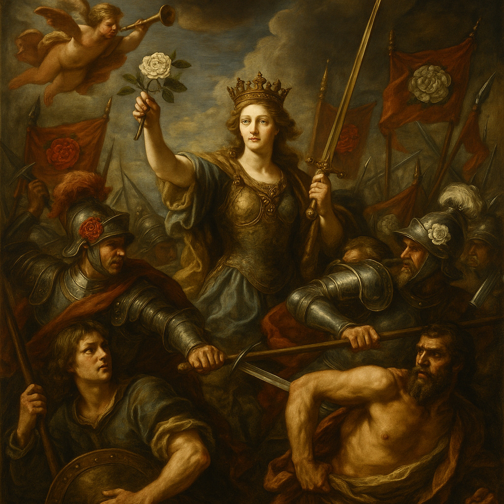 Allégorie autour de la guerre des Deux-Roses