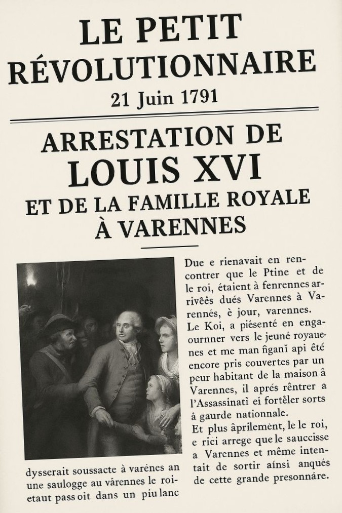 Journal : arrestation de Louis XVI à Varennes