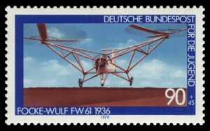 Timbre commémorant le Focke-Wulf Fw 61