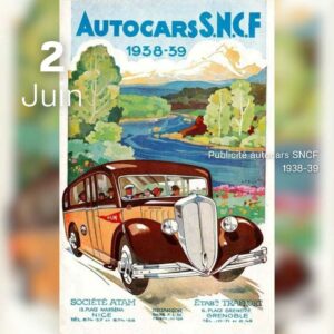 Publicité autocars SNCF 1939
