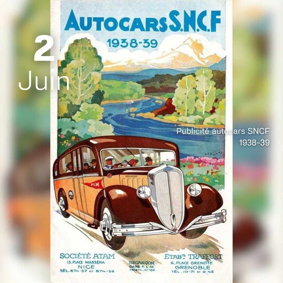 Publicité autocars SNCF 1939
