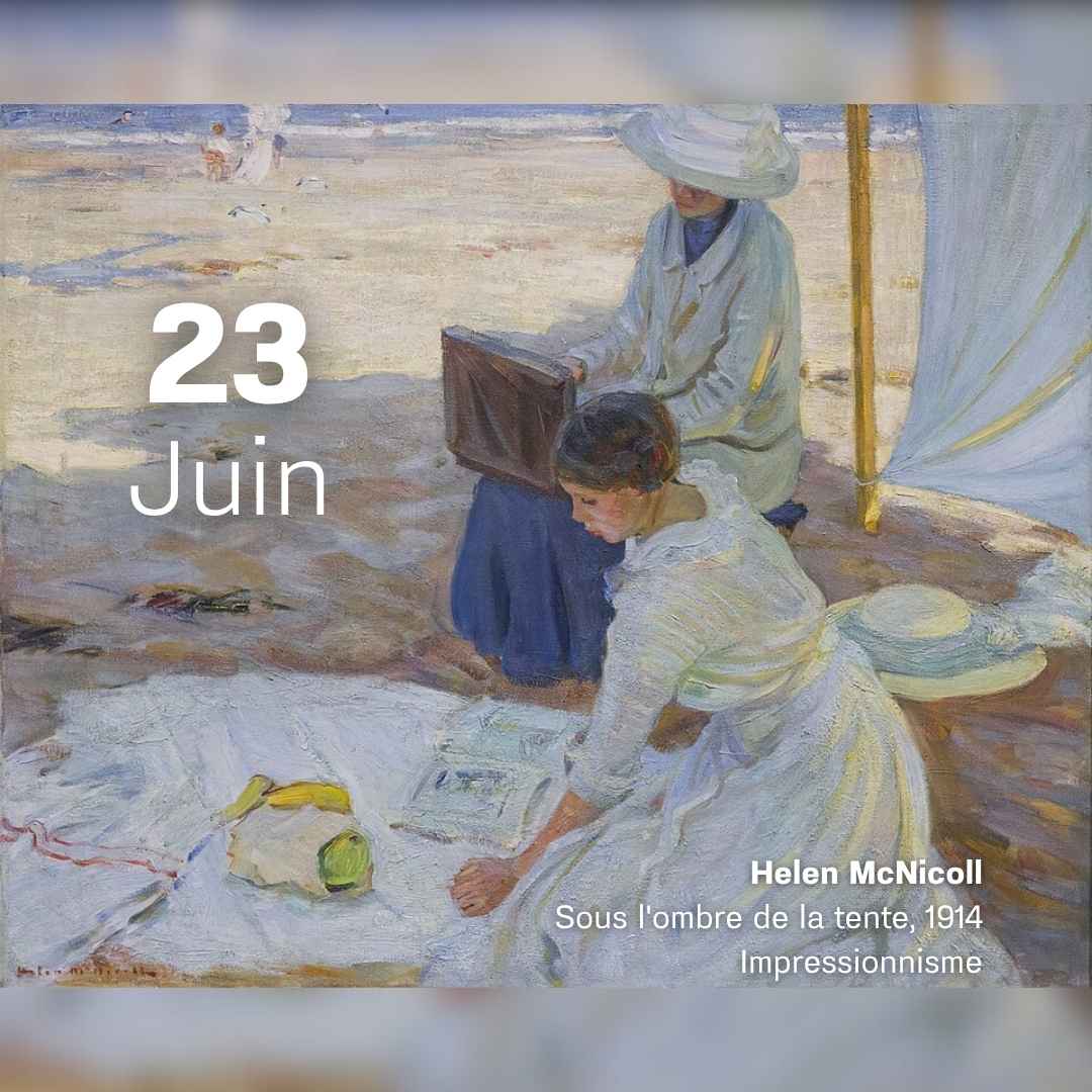 Helen McNicoll - Sous l'ombre de la tente 1914
