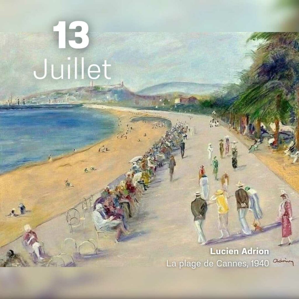 Lucien Adrion - La plage de Cannes 1940