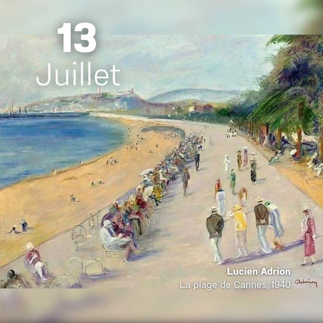 Lucien Adrion - La plage de Cannes 1940
