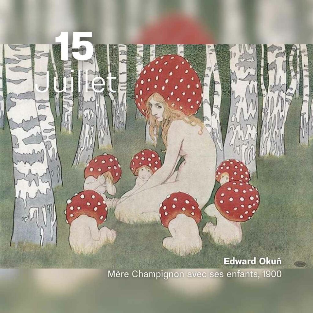 Edward Okun - Mère Champignon avec ses enfants 1900