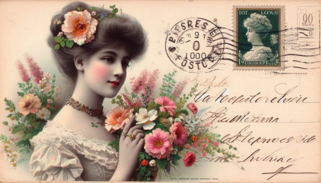 Carte postale vintage - Image IA