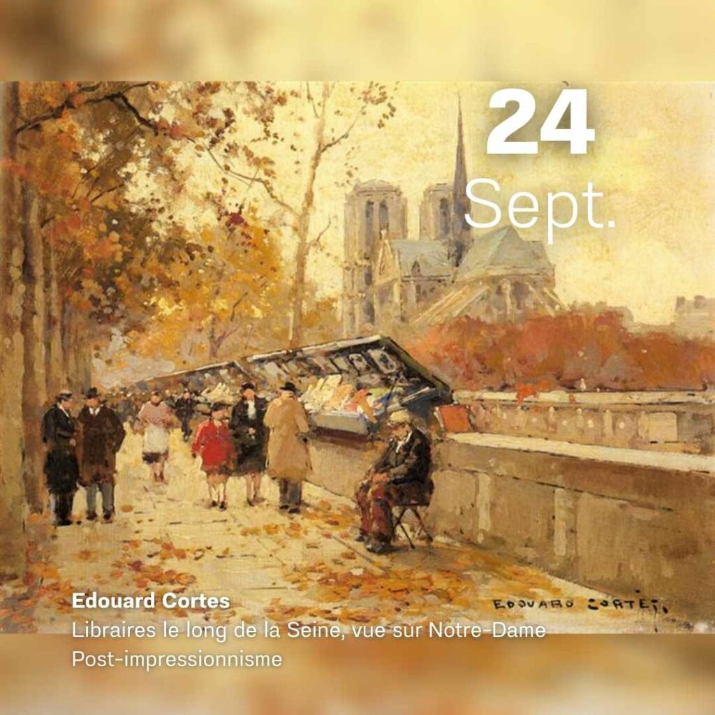 Edouard Cortes - Libraires le long de la Seine