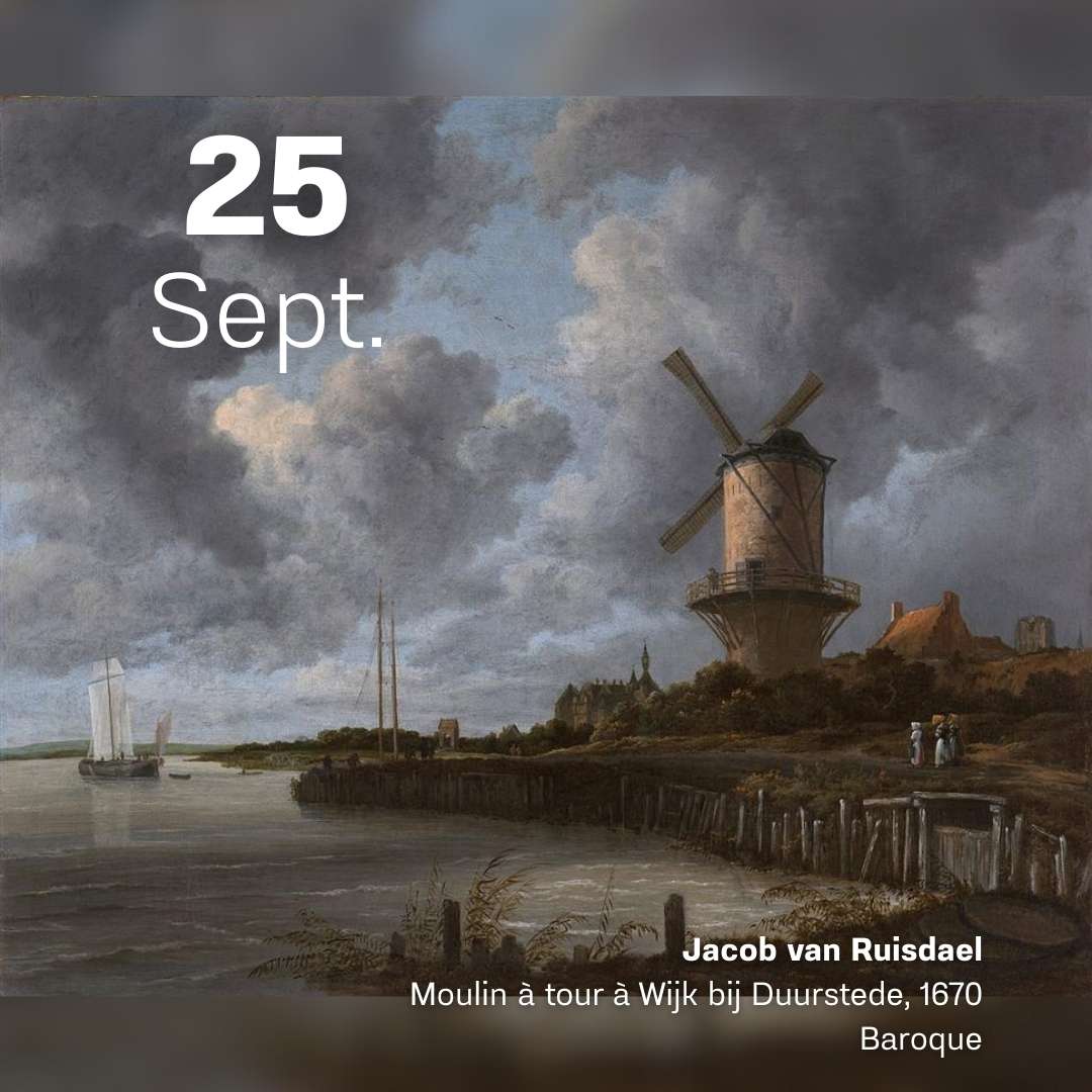 Jacob van Ruisdael - Moulin à tour à Wijk bij Duurstede 1670