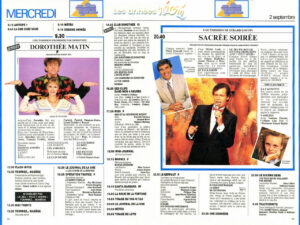 Programme télé du 2 septembre 1987 sur TF1