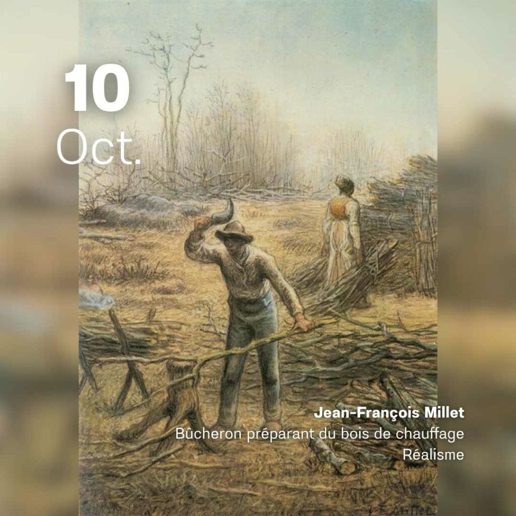 Jean-François Millet - Bûcheron préparant du bois de chauffage