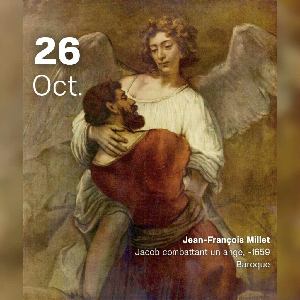 Jean-François Millet - Jacob combattant un ange 1659