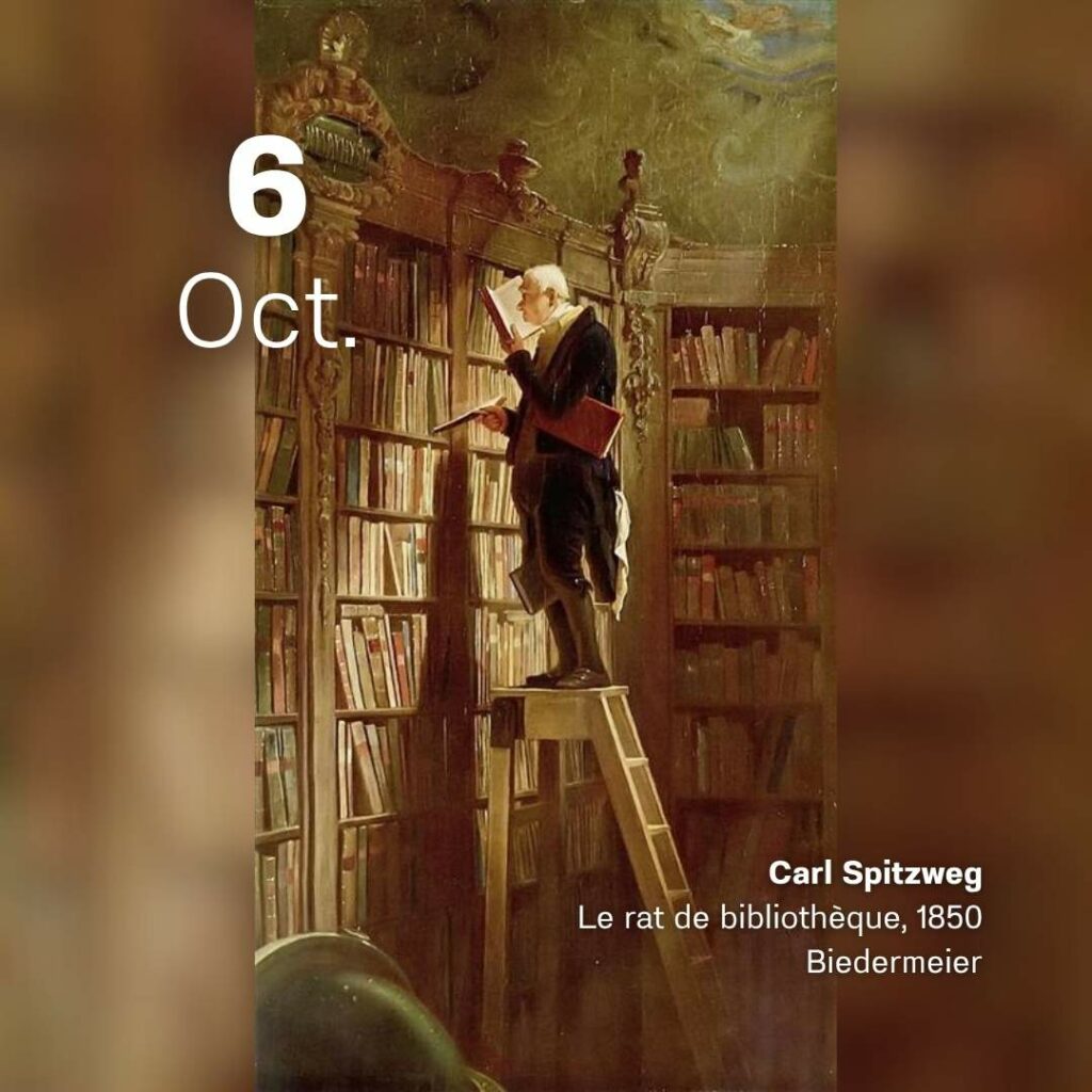 Carl Spitzweg - Le rat de bibliothèque 1850