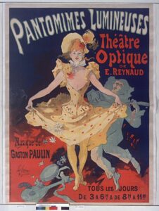 Affiche des Pantomimes lumineuses -Théâtre optique de E. Reynaud