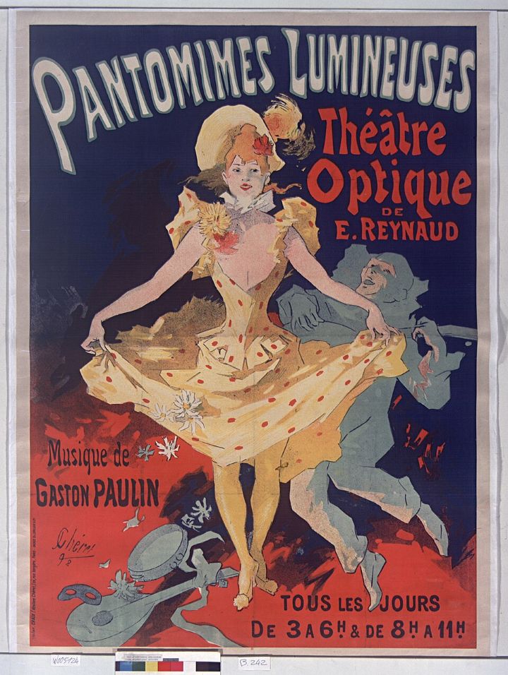 Affiche des Pantomimes lumineuses -Théâtre optique de E. Reynaud