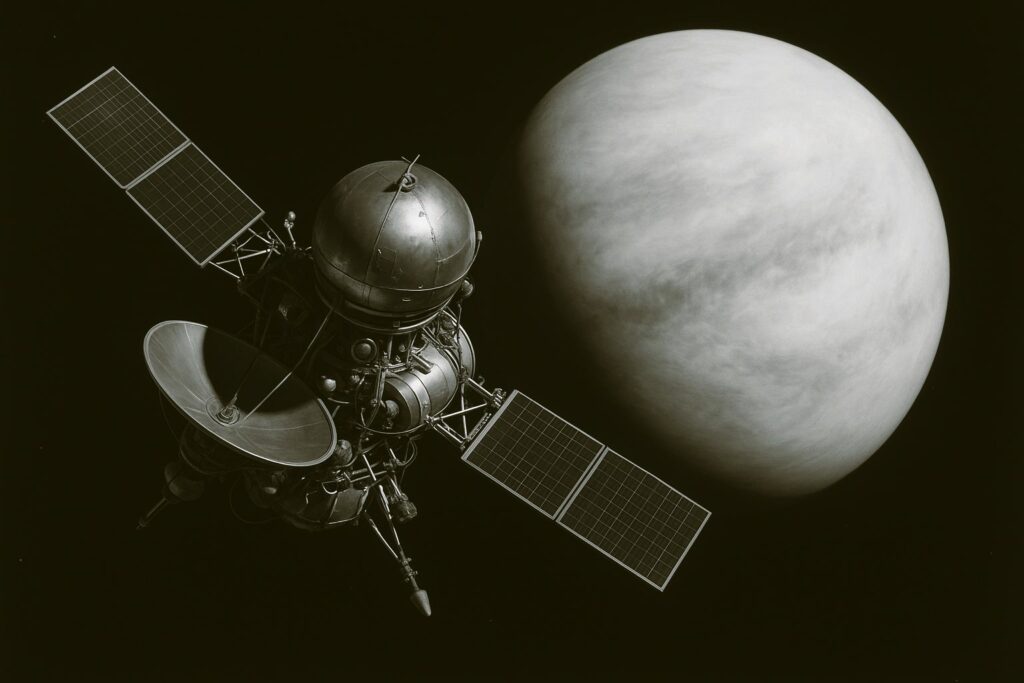 Venera 9 approchant de Vénus