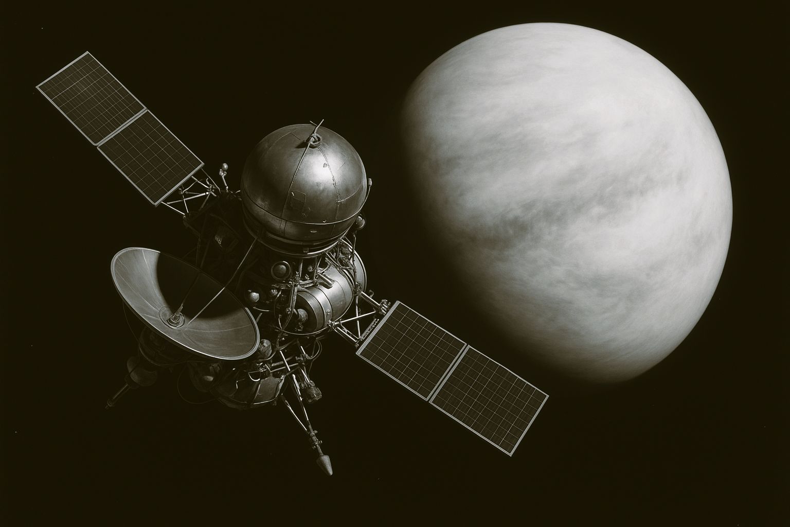 Venera 9 approchant de Vénus