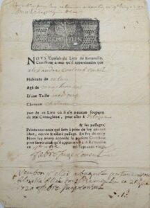 Autorisation de déplacement de 1720