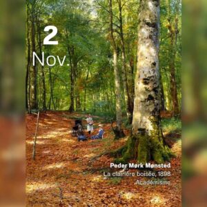 Peder Mork Monsted - La clairière boisée 1898