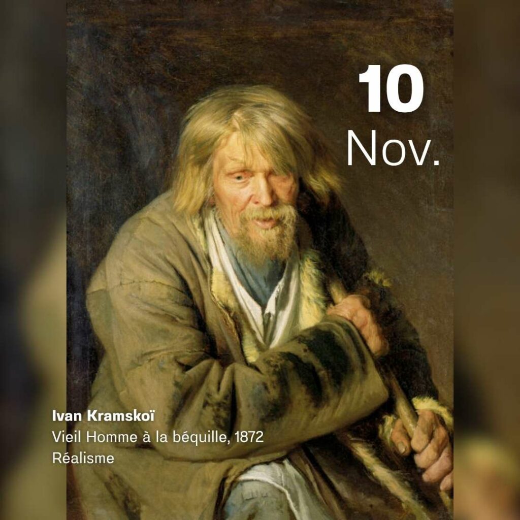 Ivan Kramskoi - Vieil homme à la béquille 1872