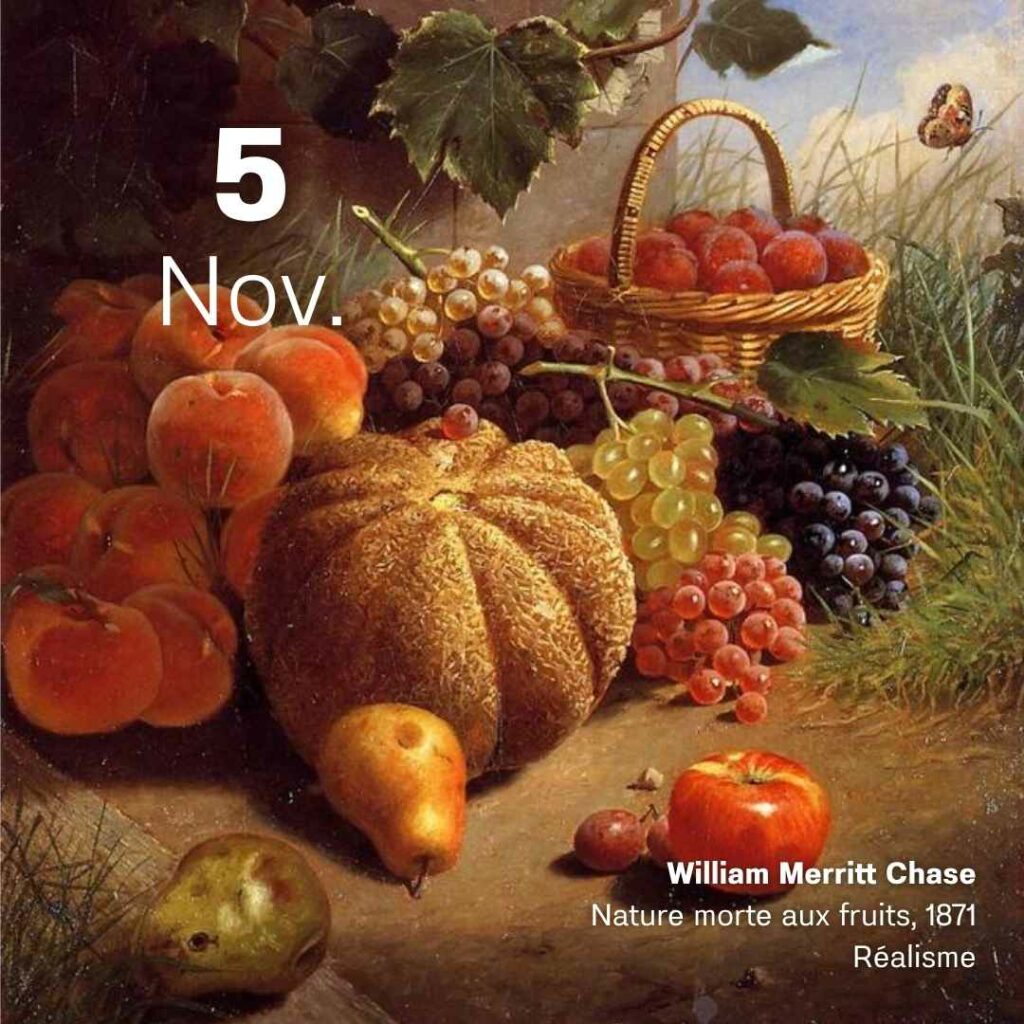 William Merritt Chase - Nature morte aux fruits 1871