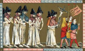 Flagellants néerlandais libérant le monde de l'épidémie de peste noire