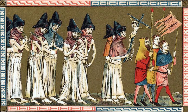 Flagellants néerlandais libérant le monde de l'épidémie de peste noire