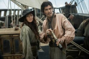 Jack Rackham et Anne Bonny dans la série Black Sails