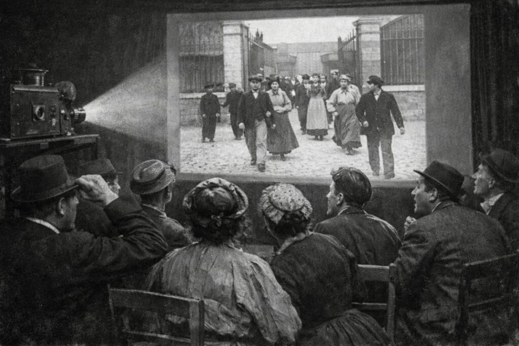 1ère projection des Frères Lumières - Image IA