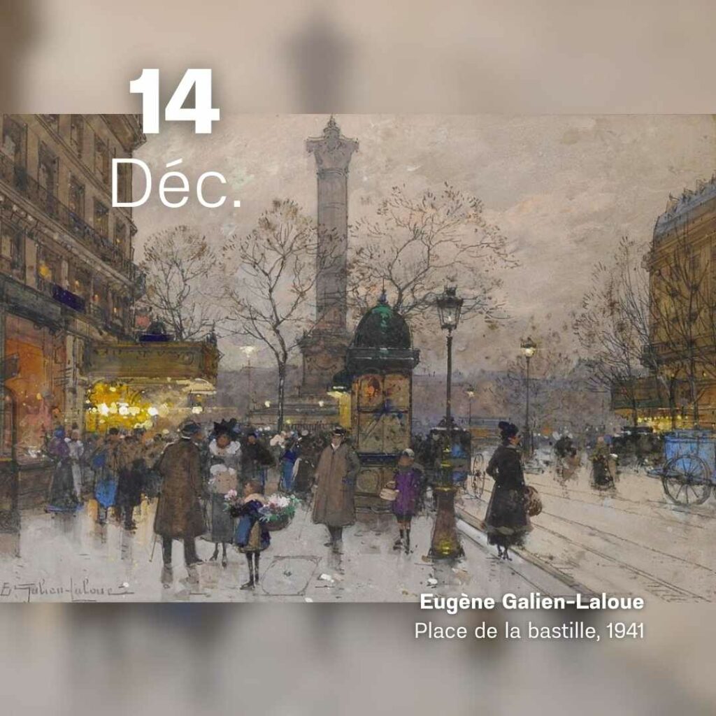 Eugène Galien Laloue - Place de la bastille 1941