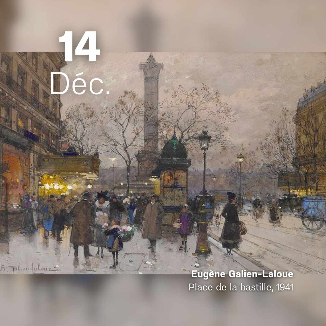 Eugène Galien Laloue - Place de la bastille 1941