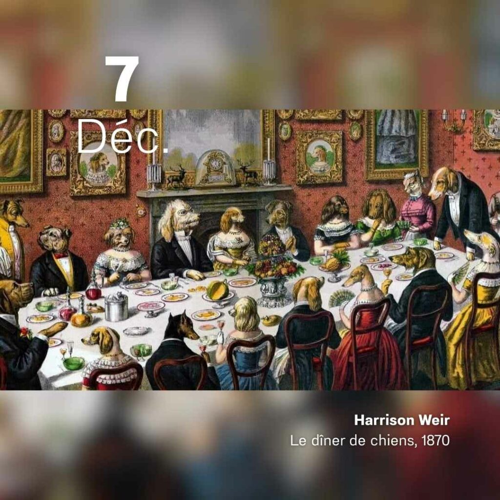 Harrison Weir - Le diner de chiens 1870