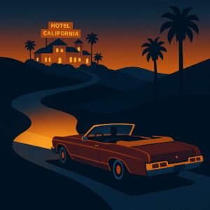 Hôtel California de Eagles - Image IA