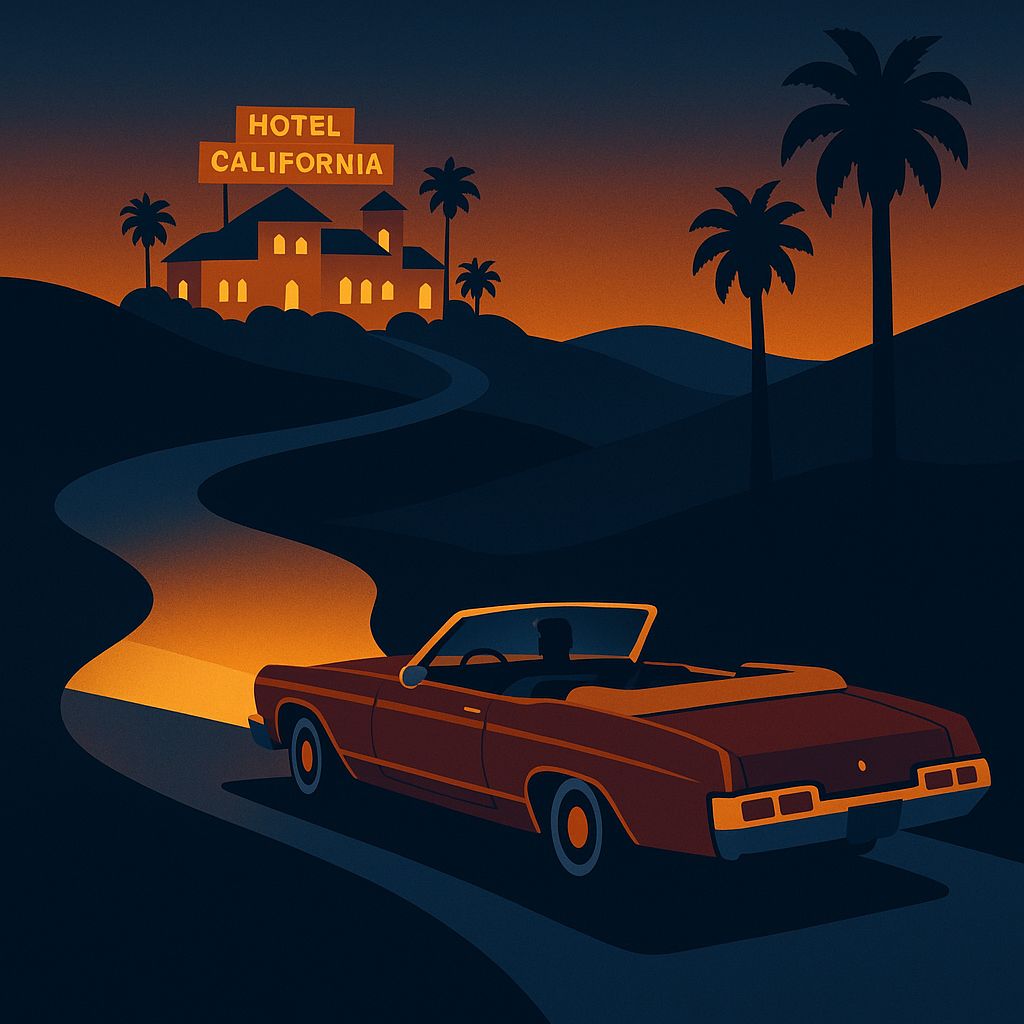 Hôtel California de Eagles - Image IA