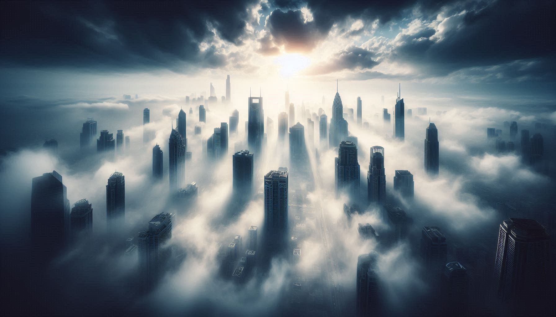 Londres sous le smog - Image IA