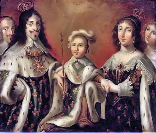 Louis XIII - Anne d'Autriche et le futur Louis XIV