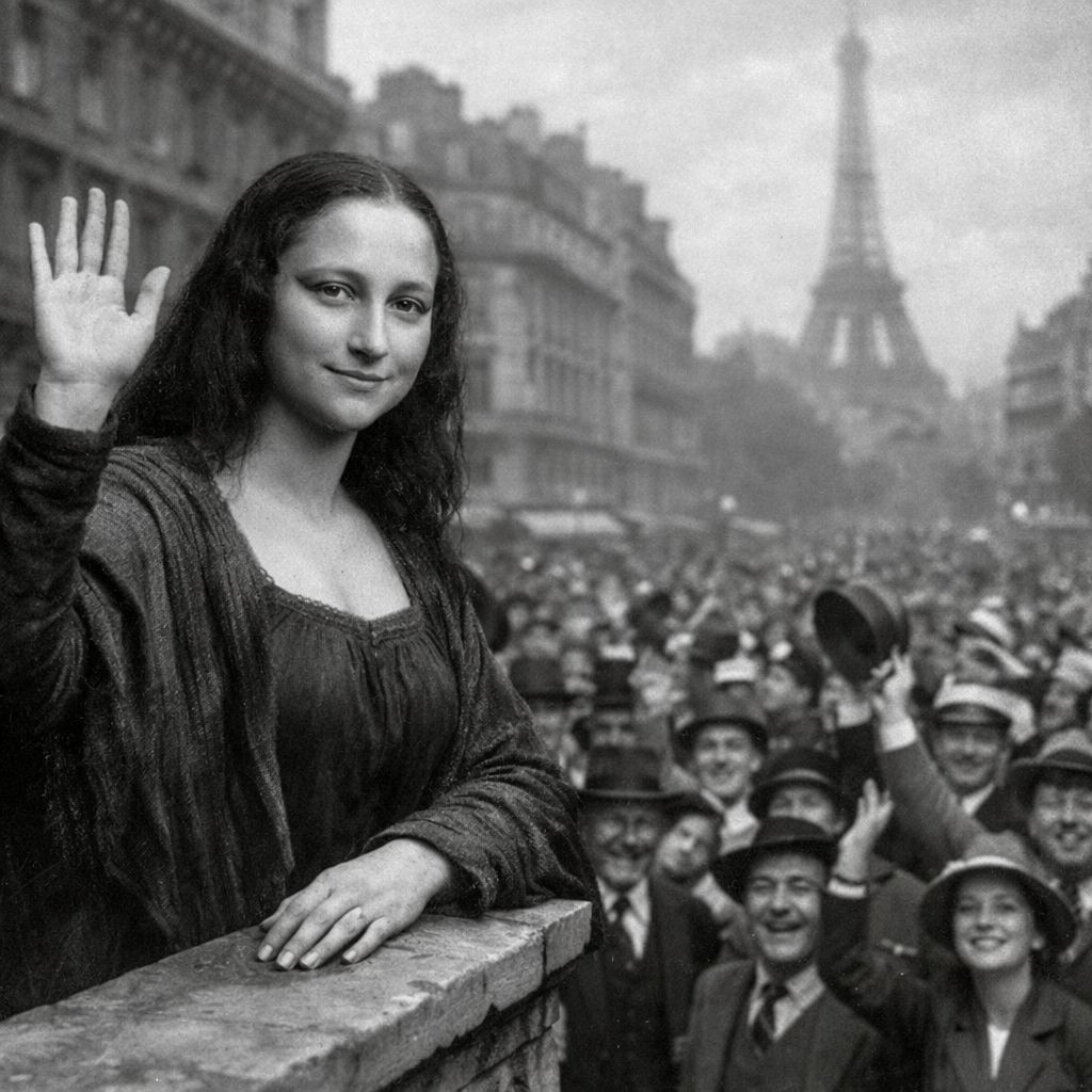 Retour de la Joconde en France - Image IA