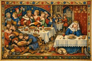 Banquet chaotique du mariage d'Isabelle de France et Edouard II d'Angleterre