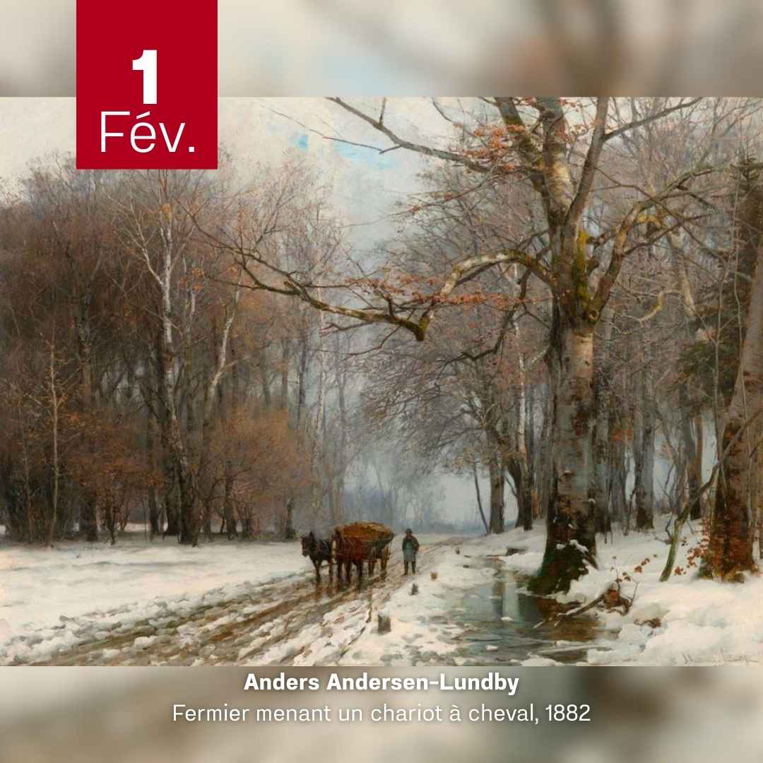 Anders Anderson-Lundby - Fermier menant un chariot à cheval 1882