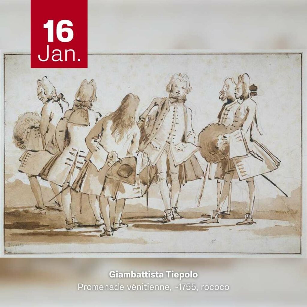 Giambattista Tiepolo - Promenade vénitienne 1755