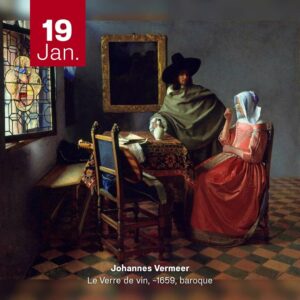 Johannes Vermeer - Le verre de vin 1659