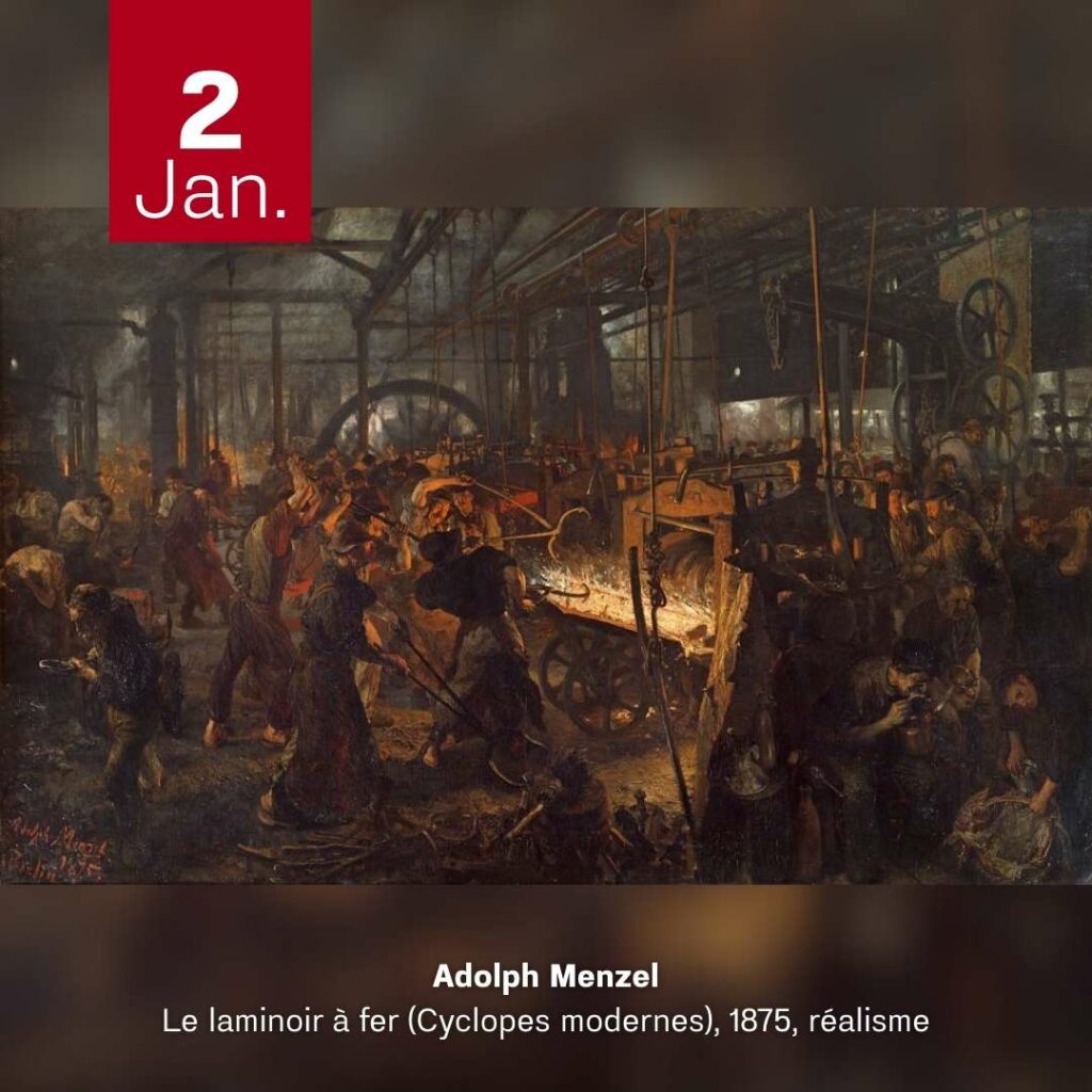 Adolph Menzel - Le laminoir à fer 1875