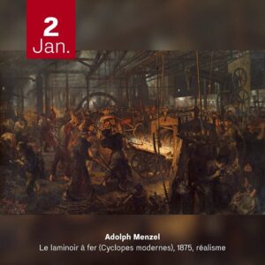 Adolph Menzel - Le laminoir à fer 1875