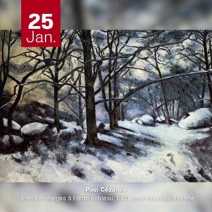 Paul Cézanne - Fonte des neiges à Fontainebleau 1880