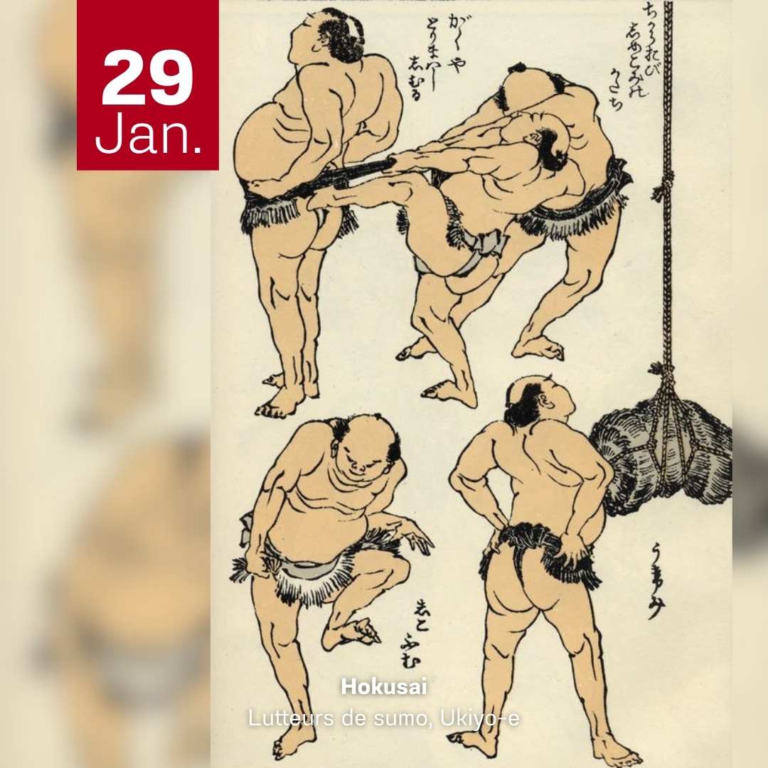 Hokusai - Lutteurs de sumo