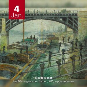 Claude Monet - Les déchargeurs de charbon 1875